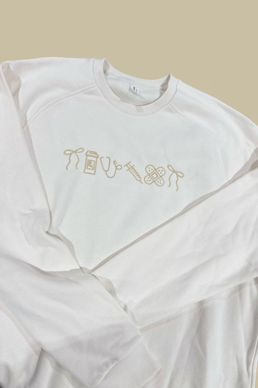 Nursing Embroidered Crewneck